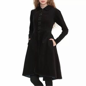 NWT Disney Cinderella Black Long Sleeve Corset Victorian Waistcoat